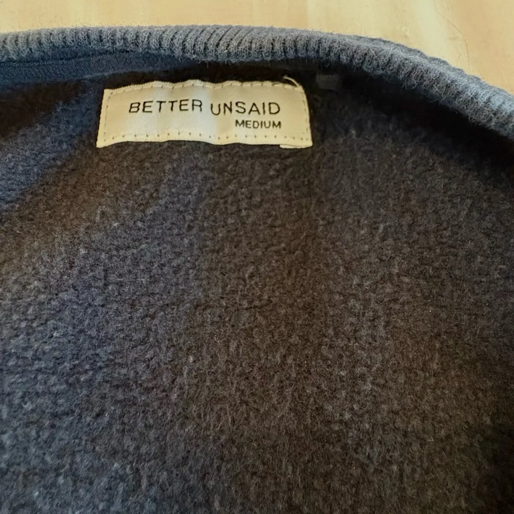 💙 BETTER UNSAID Women’s Essence Navy Crewneck Medium Cozy Sweatshirt 💙 Blue - Image 6