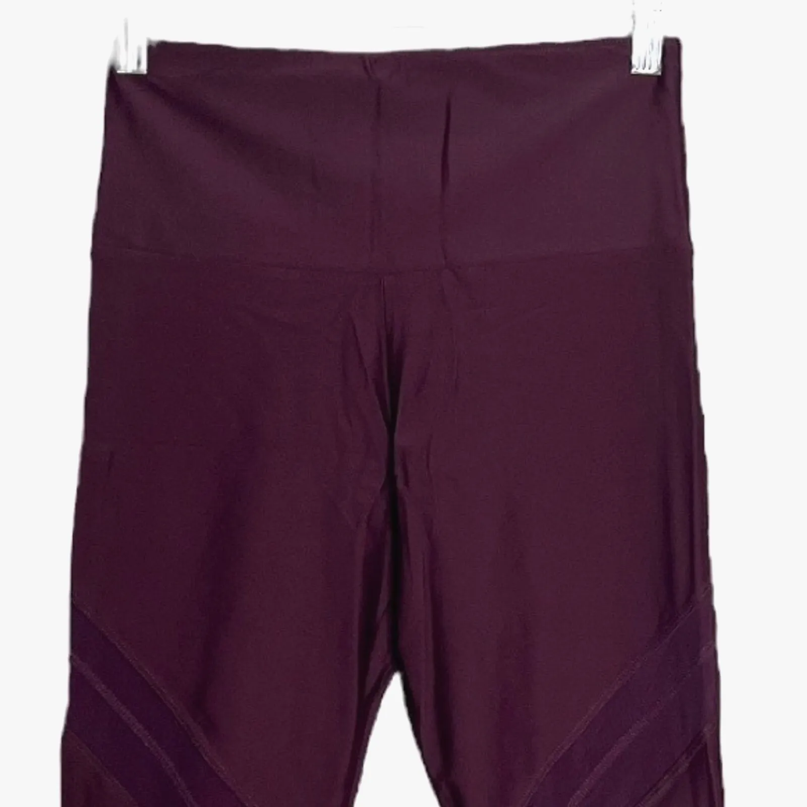 Onzie‎ Flow Pants Womens Medium Large Sporty Legging Burgundy Mesh Inserts Crop - Image 3