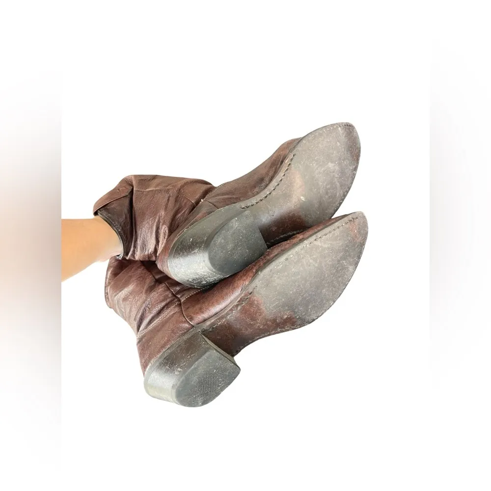 Dingo Women's Size 7.5 Brown Leather Cowboy Boots Slouchy Western - Image 11