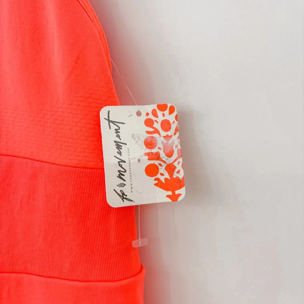 NEW FP Movement Free People Every Single Time Runsie Neon Coral Orange - Image 7