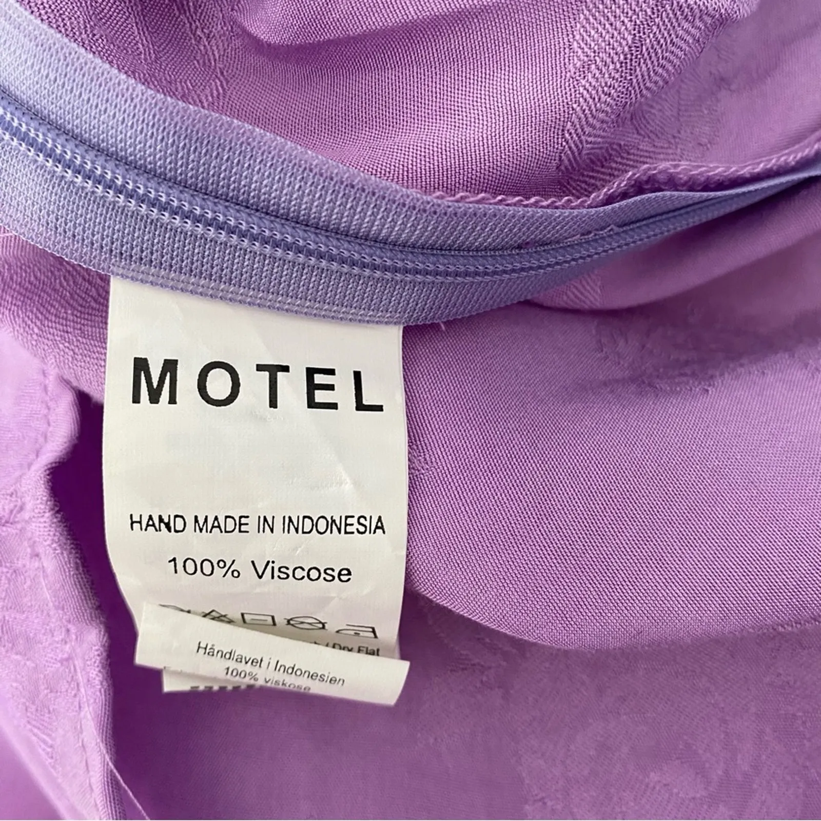 Motel Rocks Gaval Mini Babydoll Dress Satin Rose Lilac Dress lavender medium nwt - Image 10