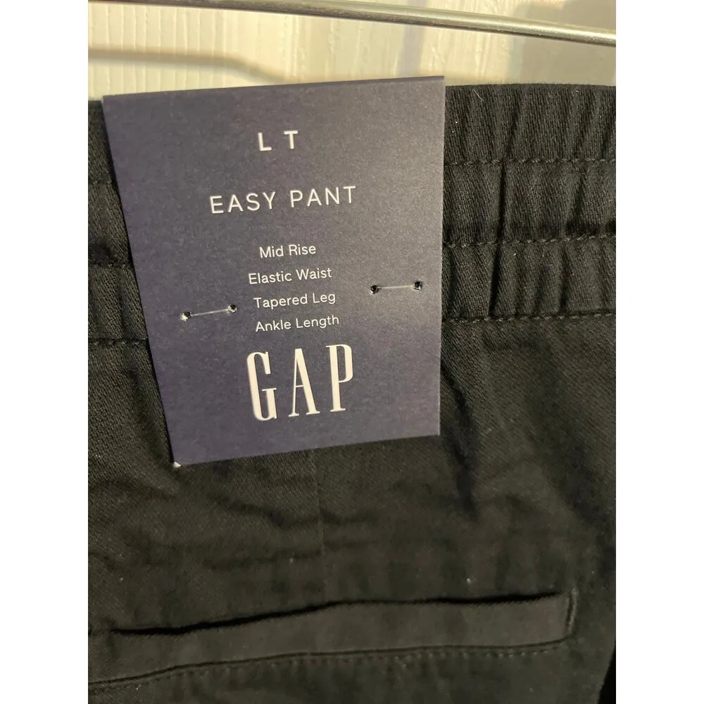 GAP Womens Easy Straight Pull-on Pants True Black Size Large Tall New With Tags - Image 7