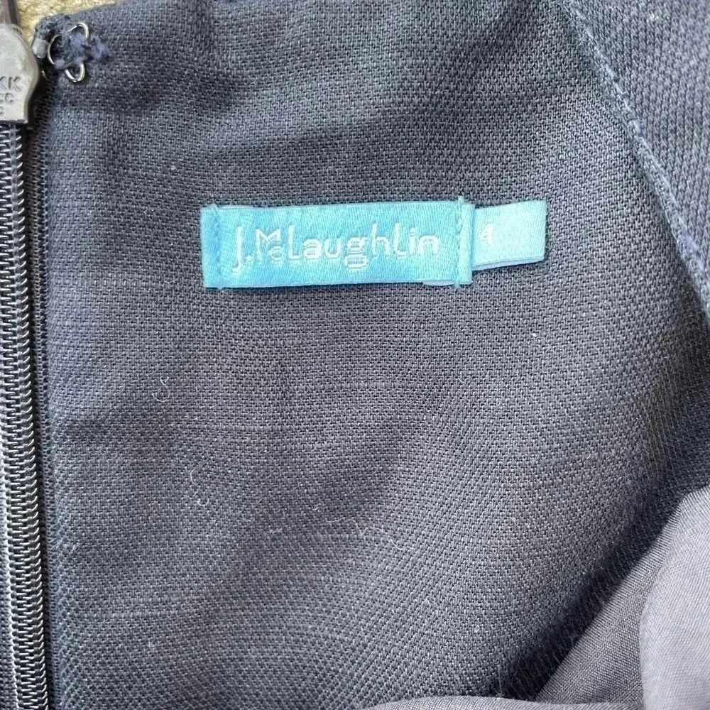 J. McLaughlin Adalyn Wide Leg Jumpsuit Navy Blue Womens Size 4 Beach Wedding - Image 3