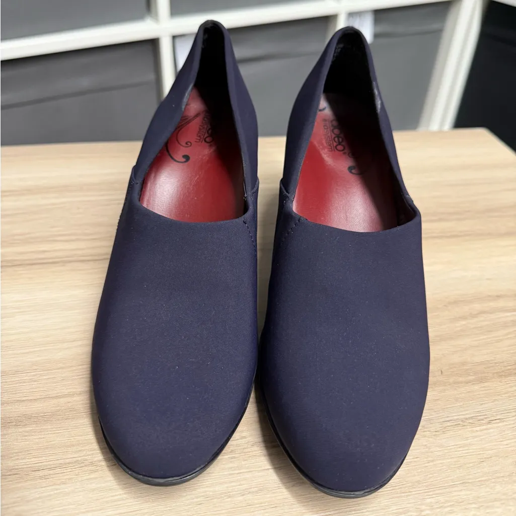 Abeo Viera Elegant Navy Chunky Heel Pump Shoes Blue Size 7 - Image 3