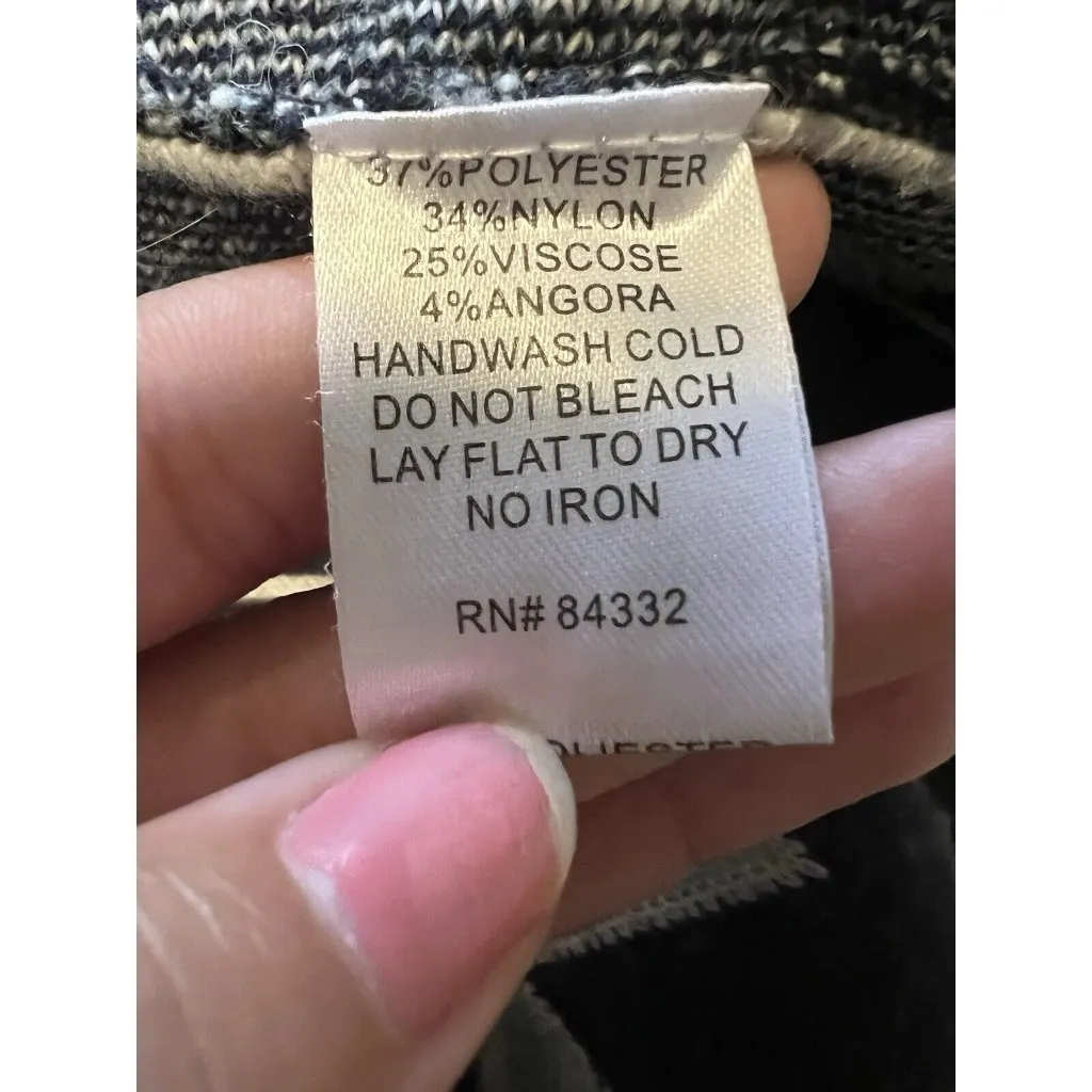 ii Sisters Angora Blend Cardigan Sweater Anthropologie‎ Size S/M Western Fringe - Image 9