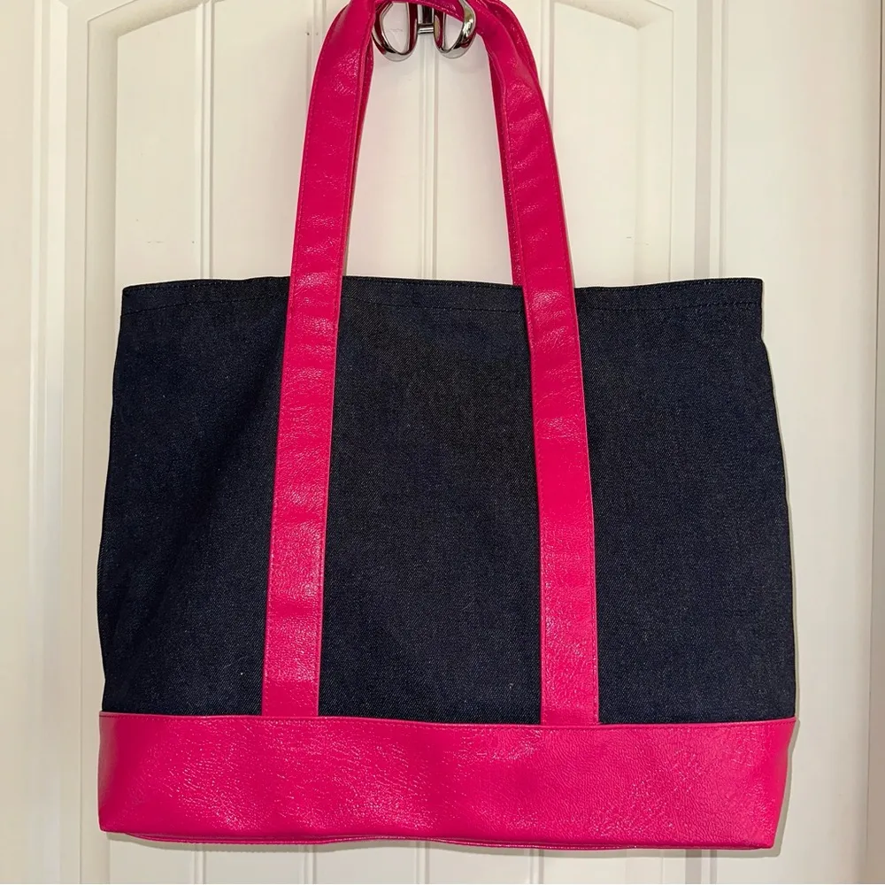 Bath and body Works denim and pink tote, 18“ x 12“ x 5“ - Image 5