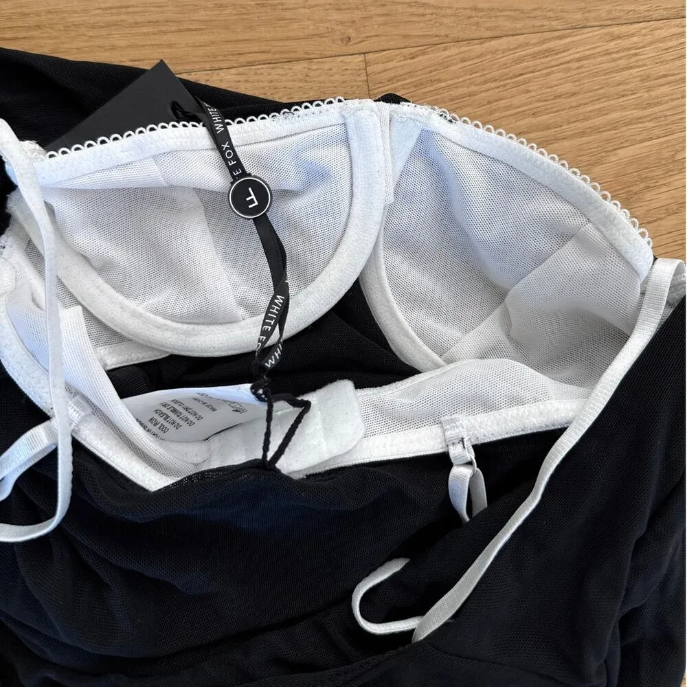 White Fox Boutique - Our Days Long Sleeve Bustier in Black & White - Image 5