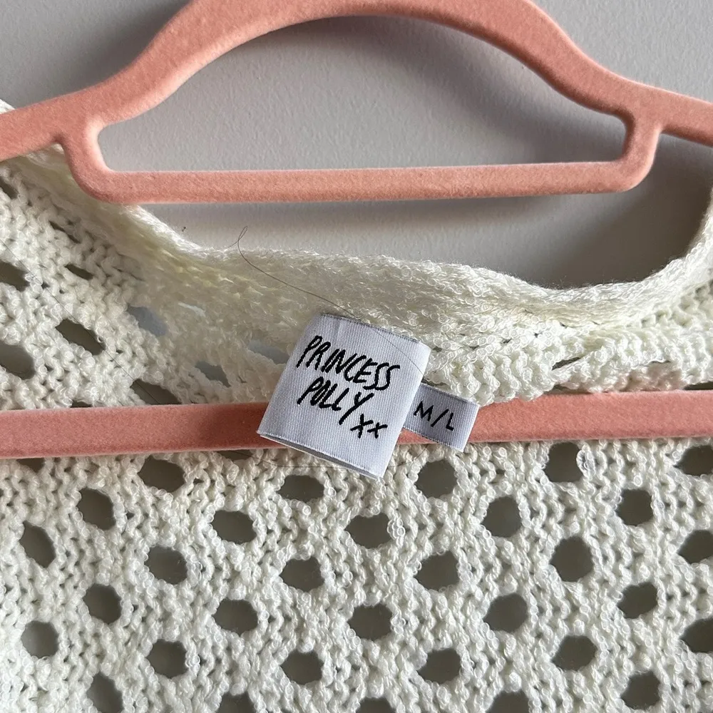 princess polly white knit crochet bolero cardigan top - Image 3