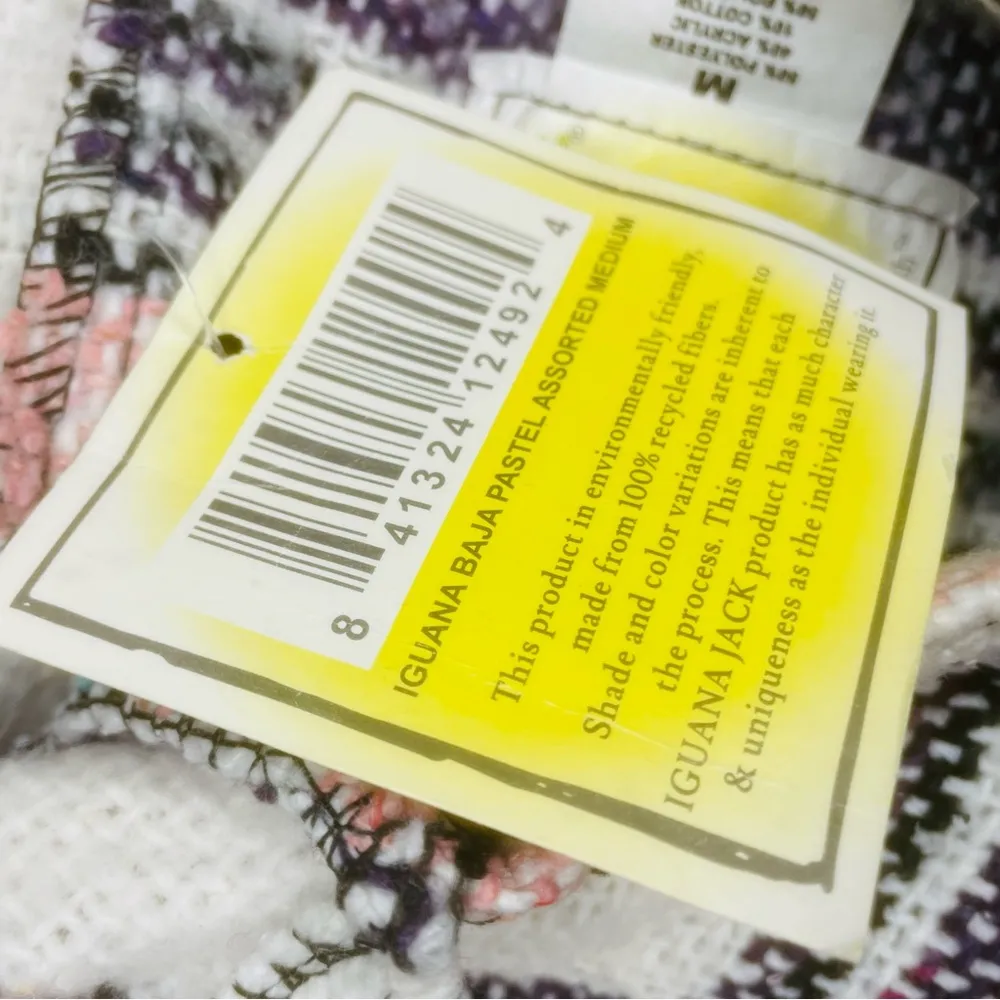 Nwt Iguana Jack Baja long sleeve Hoodie sweatshirt Drug Rug Pastel med shirt Purple - Image 4