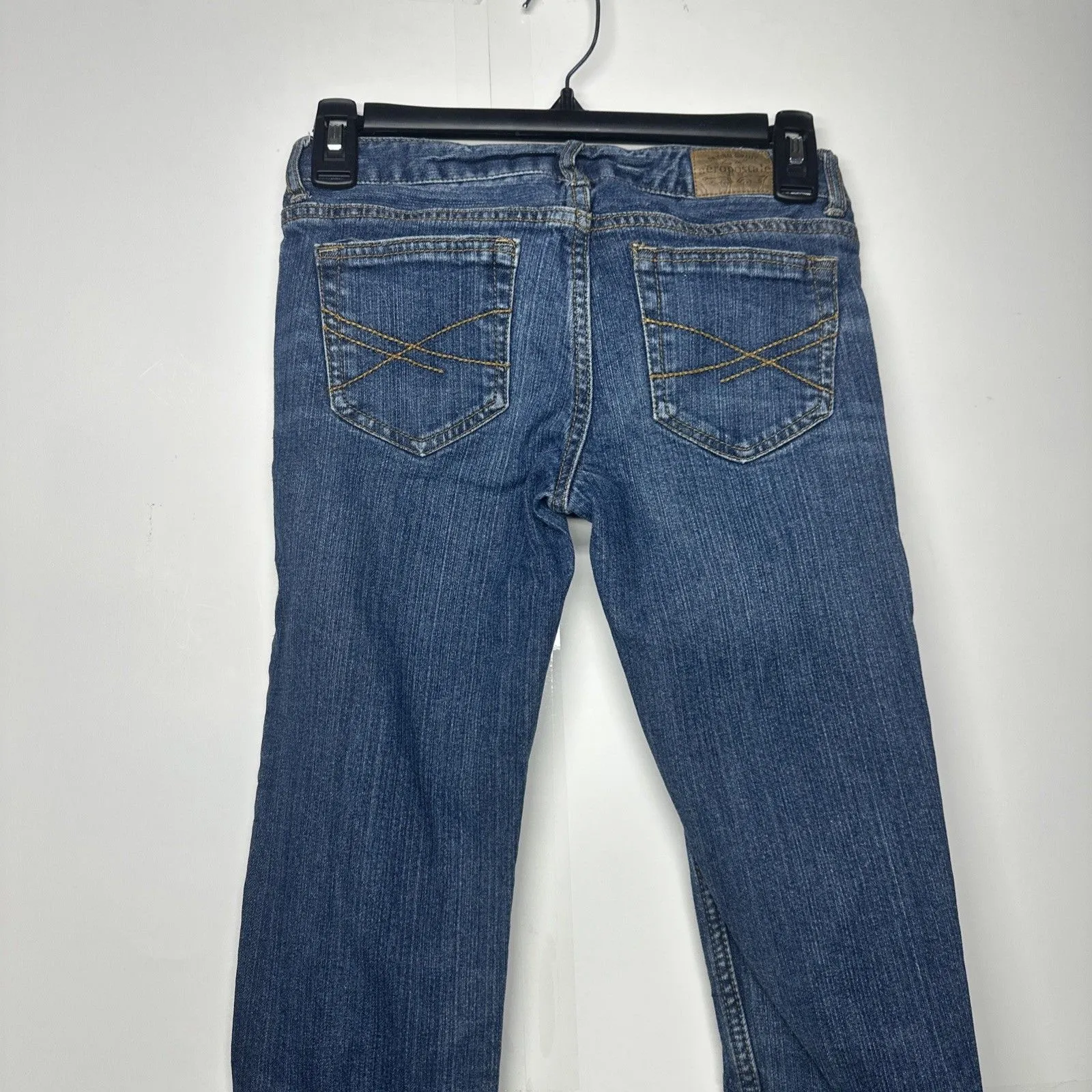 Aéropostale Women's Bayla Skinny Jeans 00 Regular Blue Mid Rise Stretch Denim - Image 9