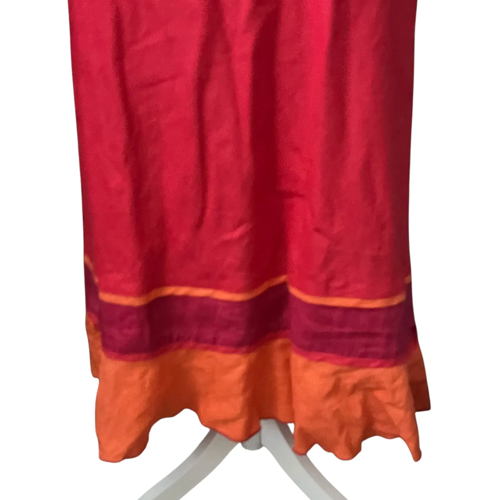 Sangria Red Linen Dress Sleeveless Midi Casual Summer Sundress‎ Size 10 - Image 2