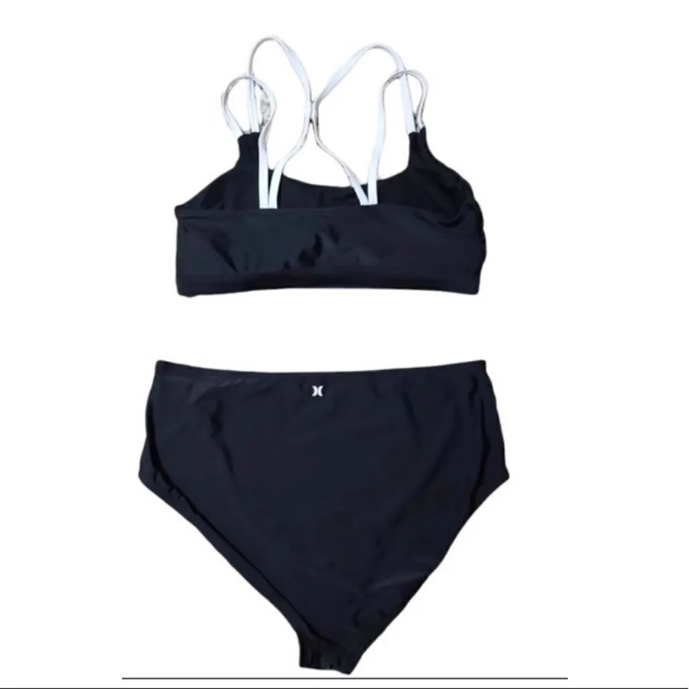 Hurley modest coverage black/white 2pc bikini sz 3x NWT - Image 2