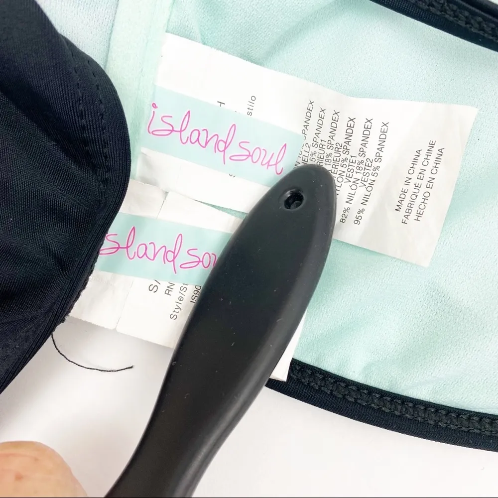 Island Soul Tropical Palm Leaf High Waisted Bikini - Image 11