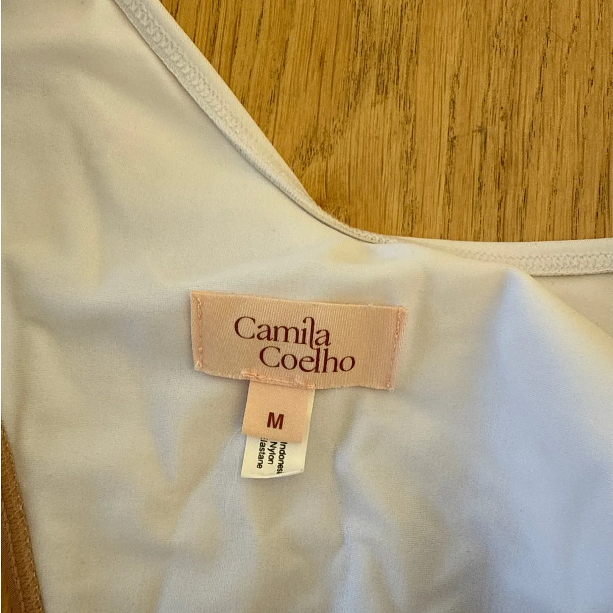 Camila Coelho - Rumba Bikini Bottom in Brown/Nude & White - Image 3