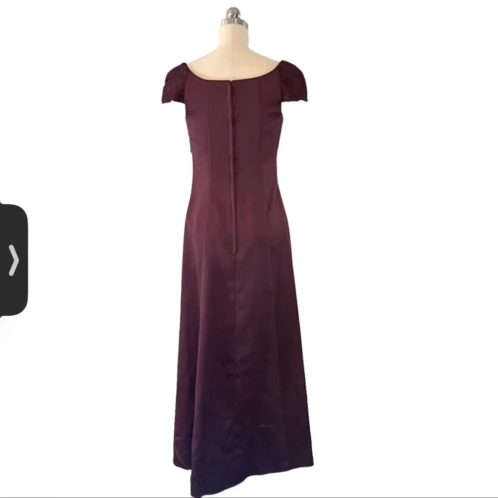 Jessica McClintock Bridal Long Dress  purple Lace USA sz  8 - Image 2