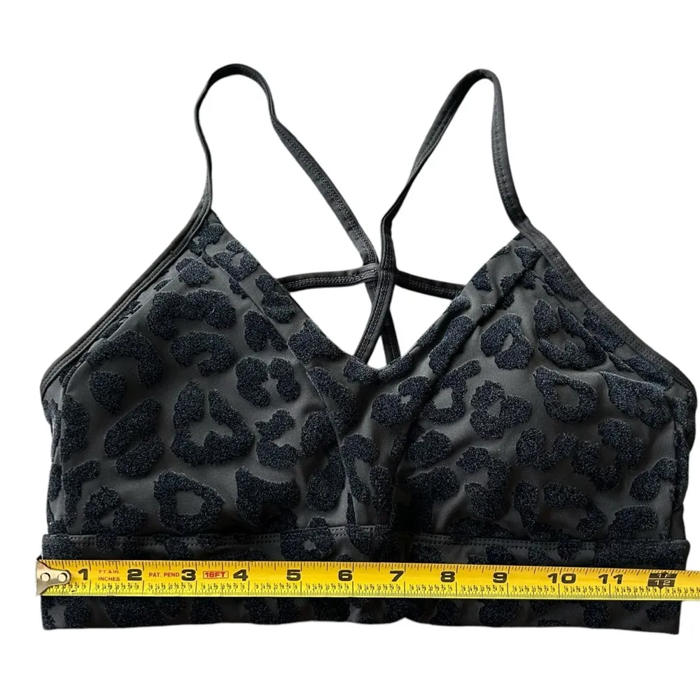 Balance Athletica Vitality Womens M Lux Form Sports Bra Panther Black Velvet New - Image 6
