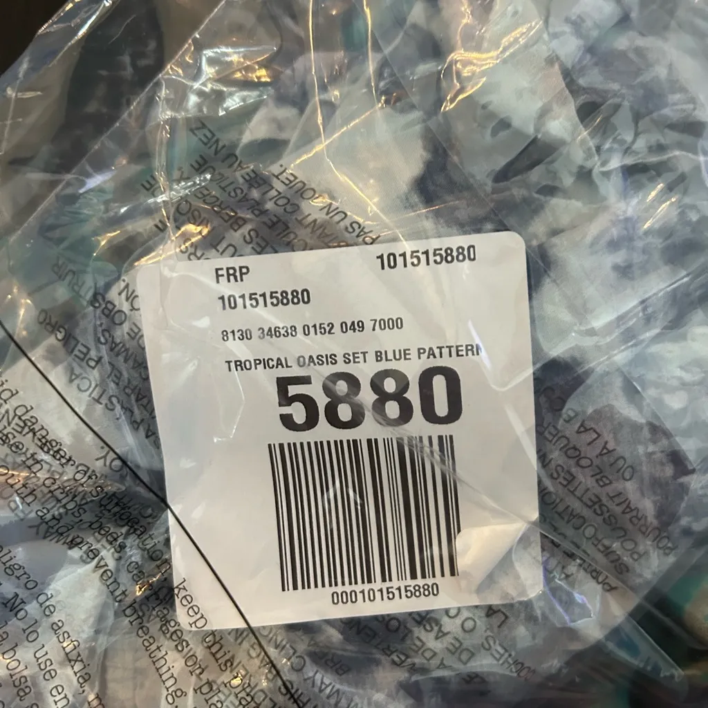 Free people tropical oasis set Tie-Dye halter top Maxi Skirt - Blue and Green L - Image 5