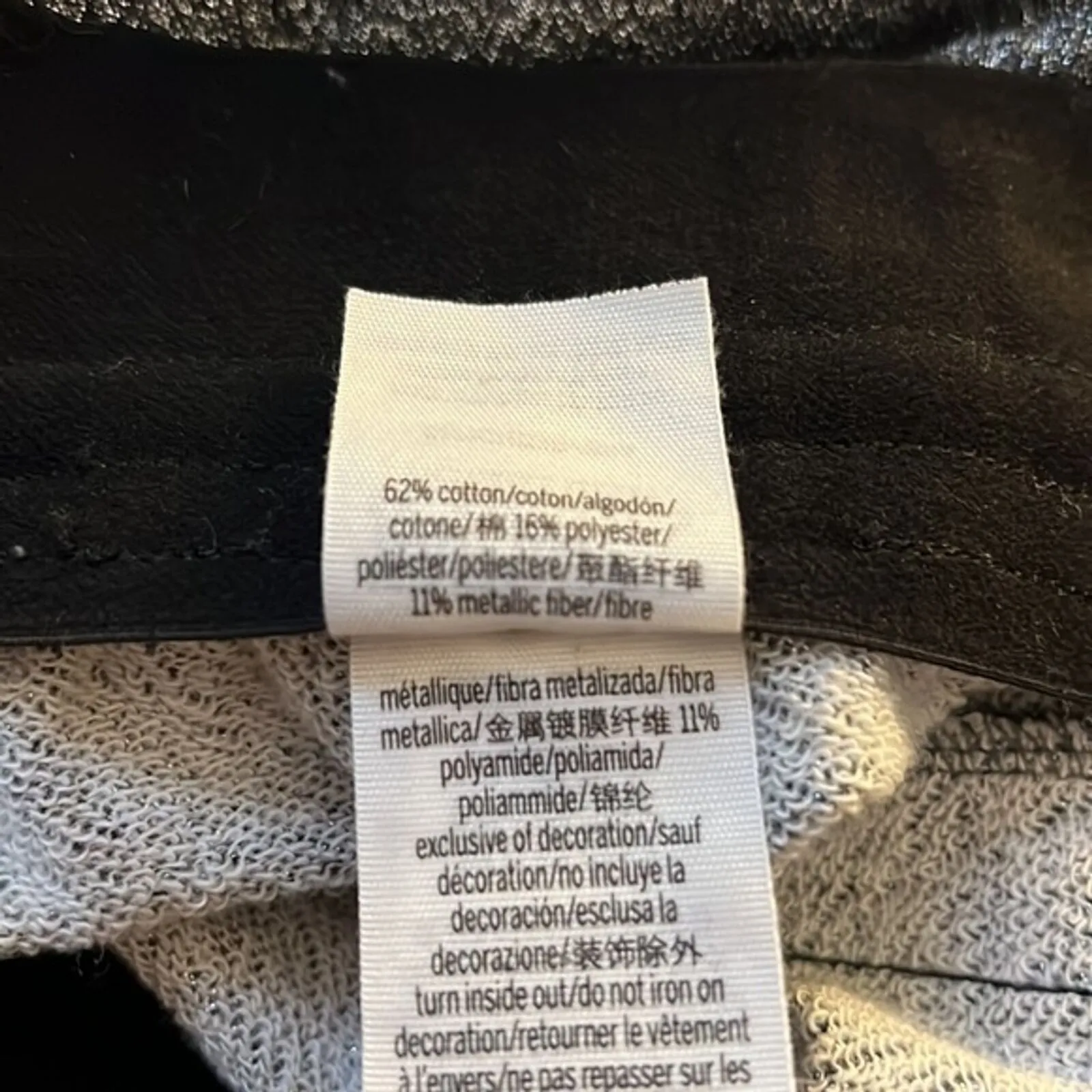 Pink Victorias Secret Pants Women Small Gray Silver Black Sequin‎ Glitter Jogger - Image 7