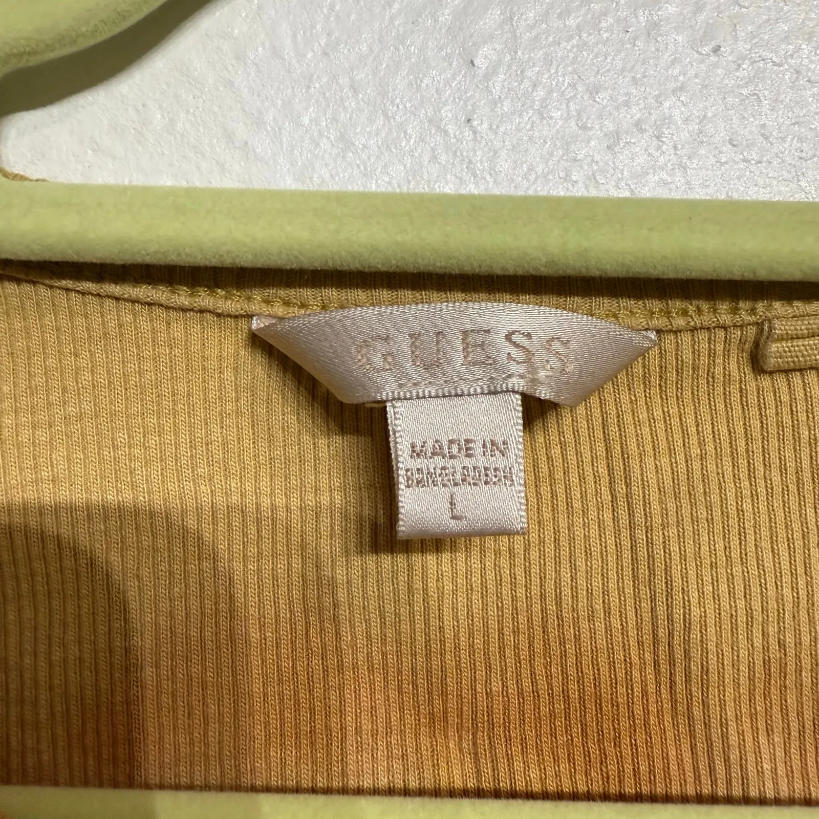 Guess Tan Cropped Tank Top Sz L - Image 5