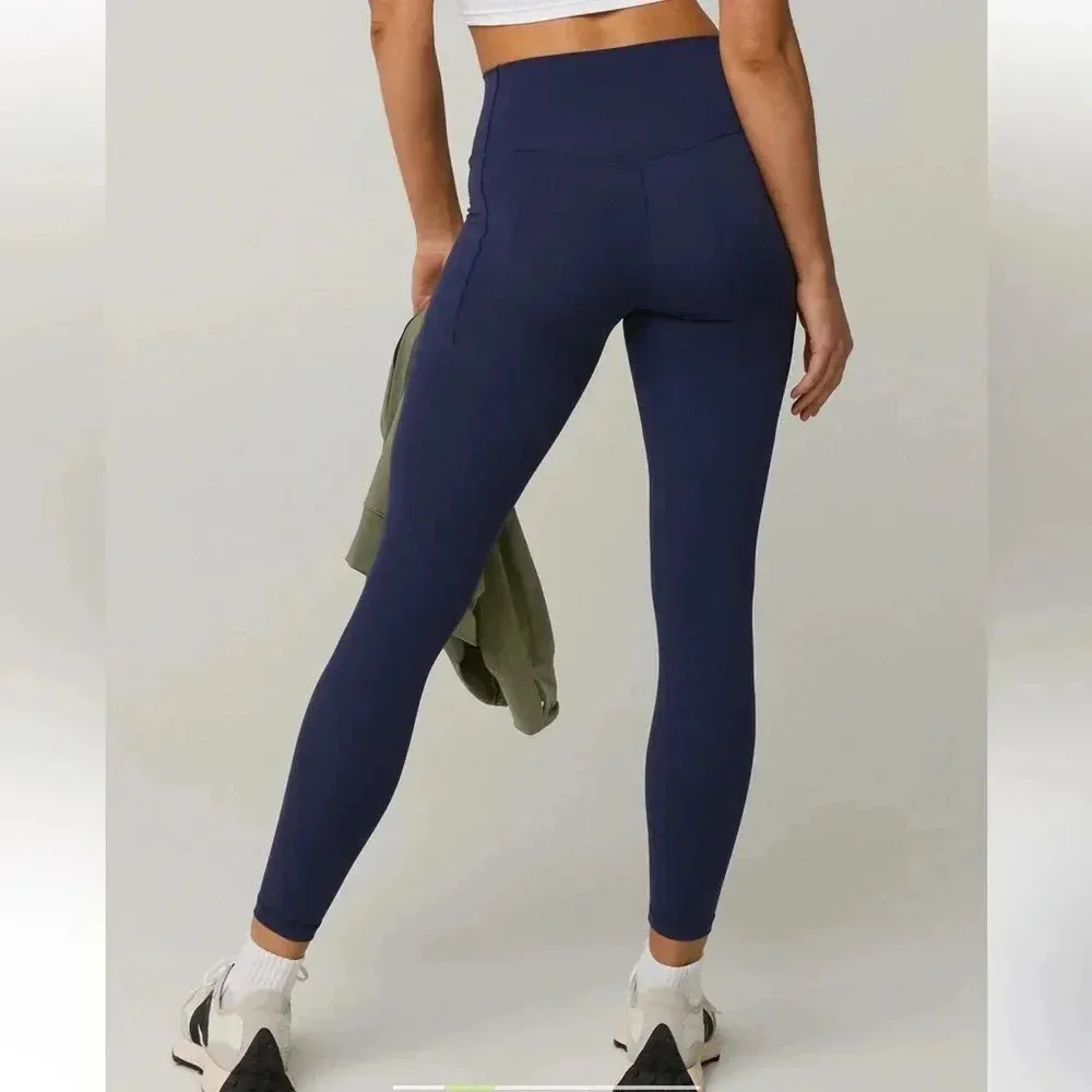 “Real Me 7/8 Legging Hi Rise” Leggings Gray Blue - Image 3