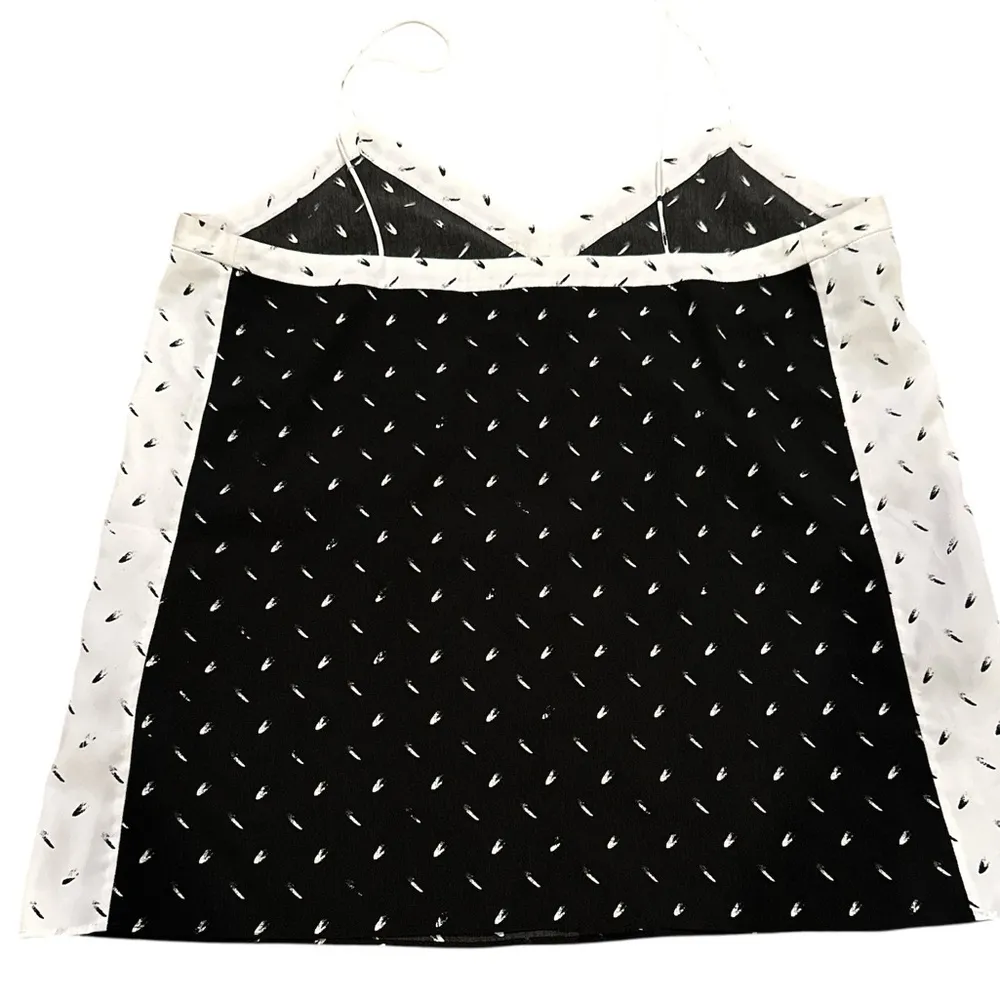 ANTHRO TIBI BLACK WHITE PRINT CAMI SPAGHETTI STRAP TOP 4 - Image 3