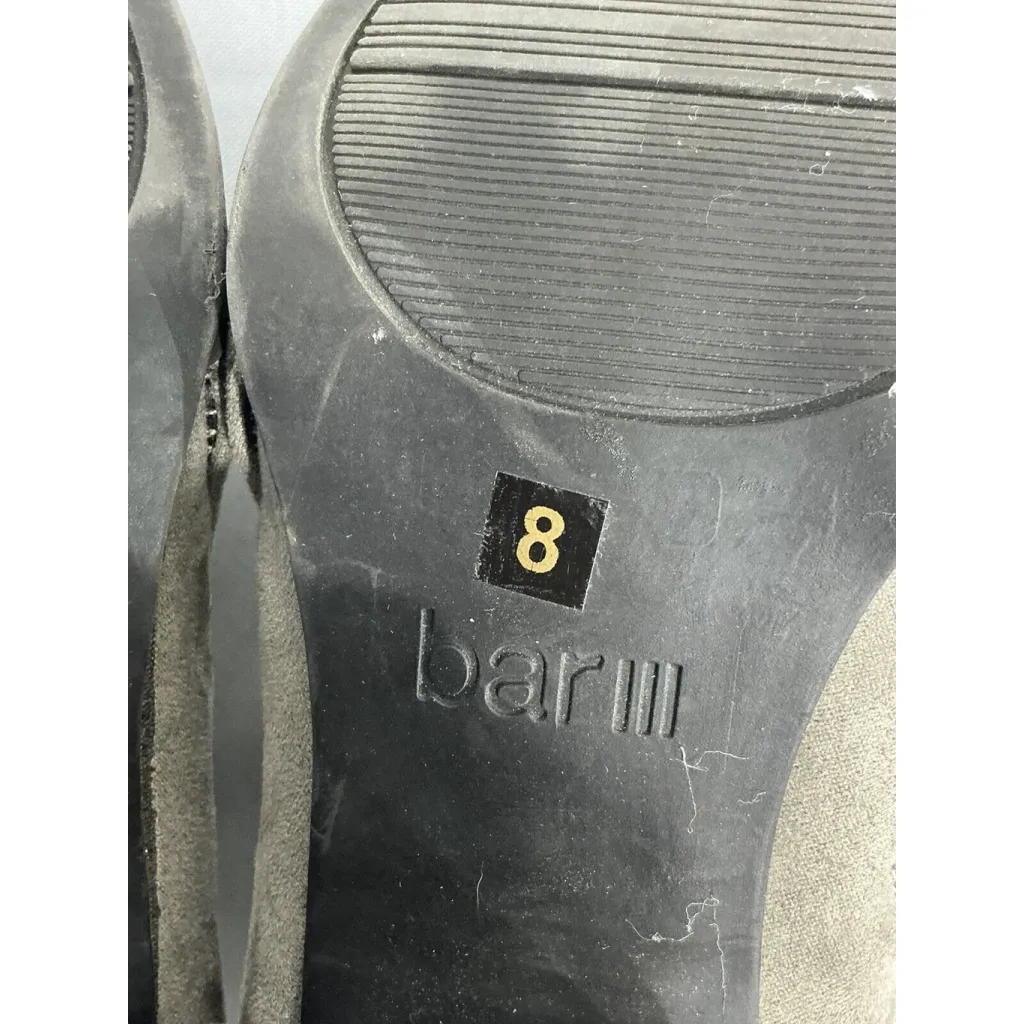 Womans Bar III Penny Size 8 Taupe Suede Zip Vented Block Heel Ankle Boots - Image 8