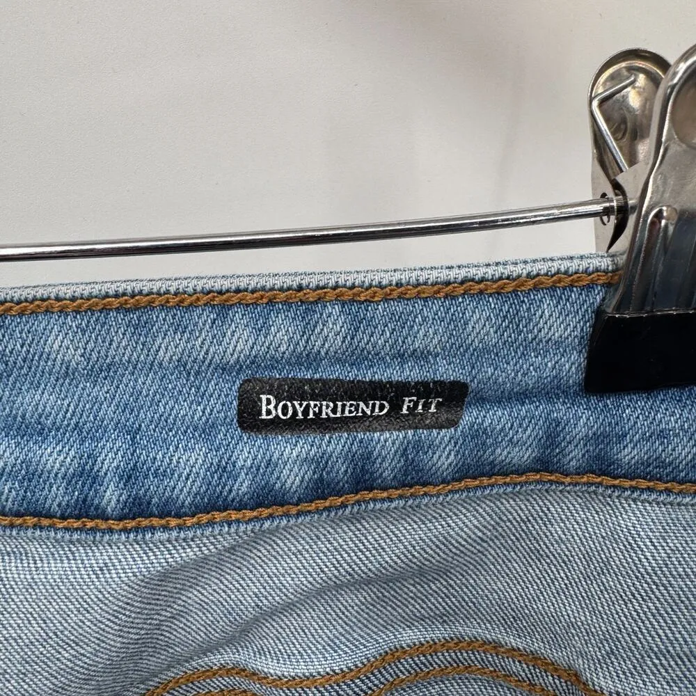 Judy Blue Boyfriend Fit Jean Shorts Womens Plus 20W Blue Cotton Blend Distressed - Image 10