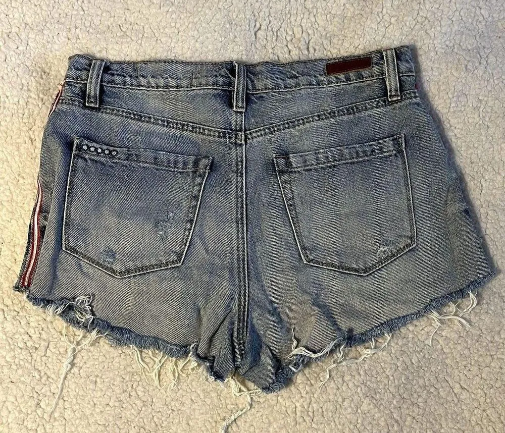 BLANK NYC The Barrow High Rise Distressed Shorts - Image 3