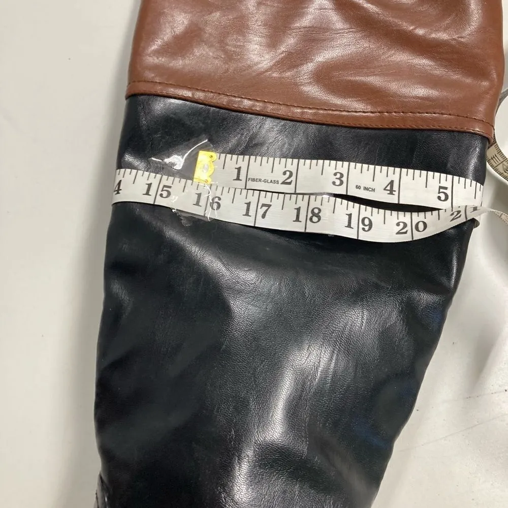 IT’S OK, Women’s Riding Boots, Black & Brown, Size, 9M, All Man Made Materials Size 9 - Image 12