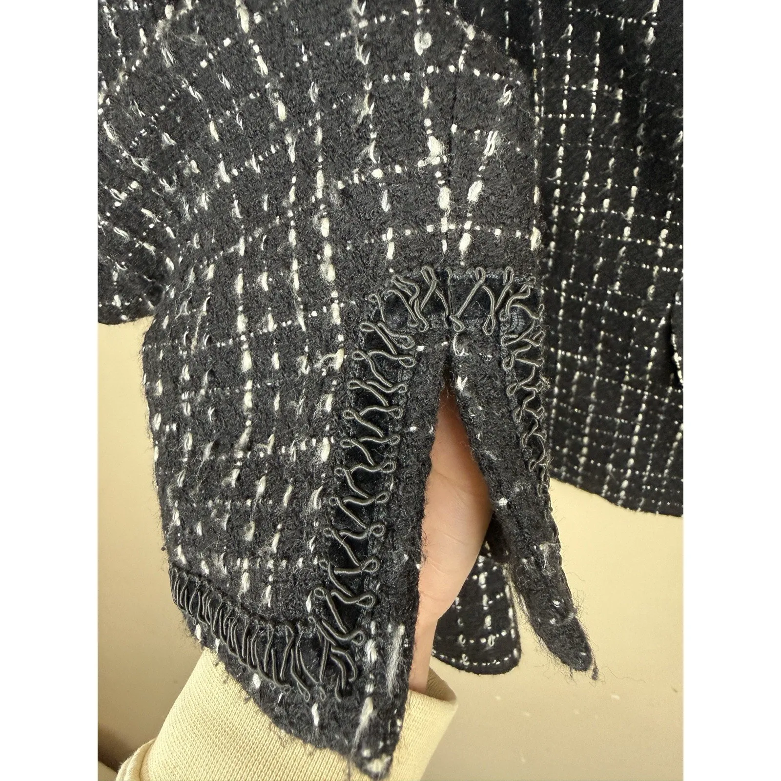 Evan-Picone Women’s Black & White Plaid Blazer Jacket Size 16 Timeless Style - Image 10