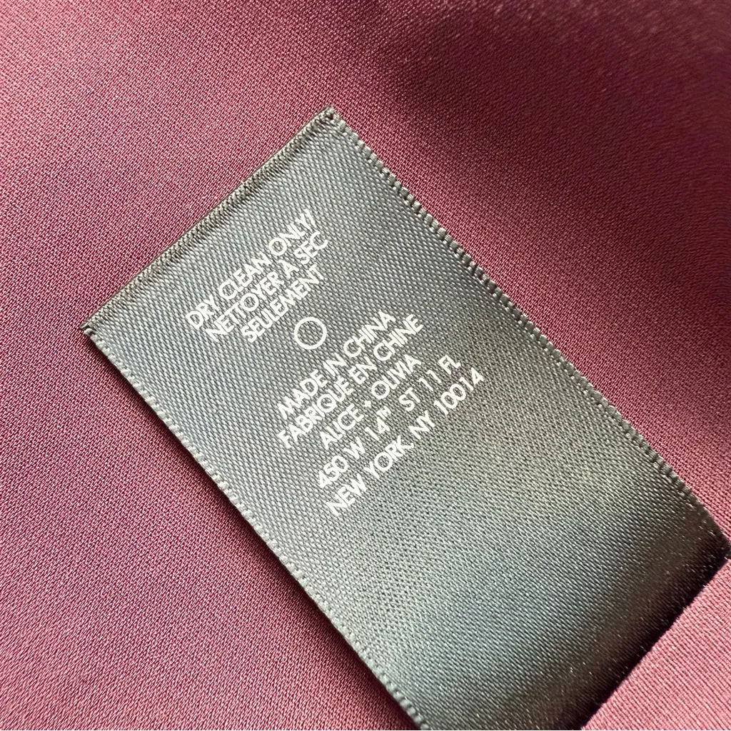 Alice + Olivia Bess Ombre Velvet Dress Burgundy Sz 4 - Image 10