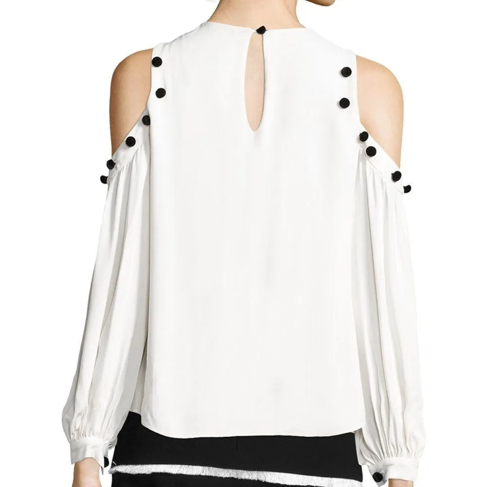 NWOT Alexis Erica button trim cold shoulder top! - Image 4