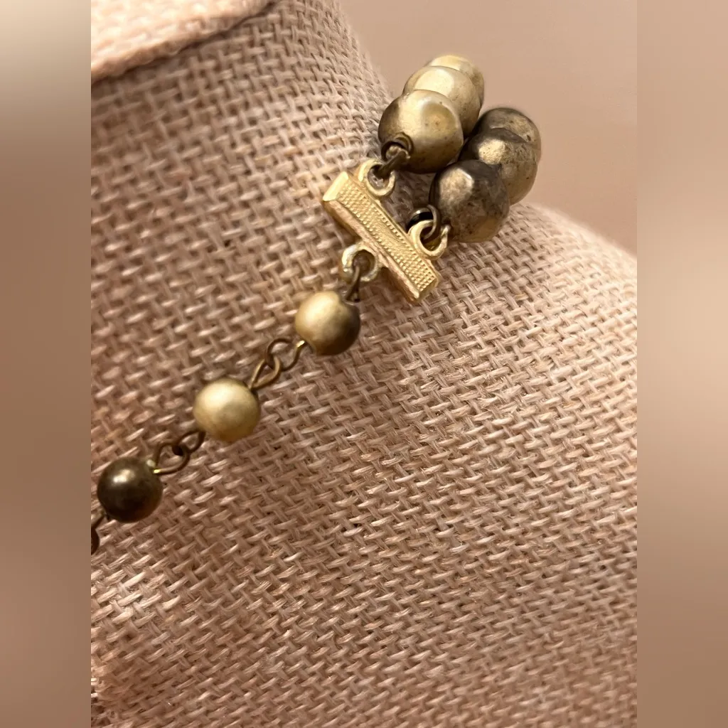 Vintage Green Brown Metallic Multi - Image 7