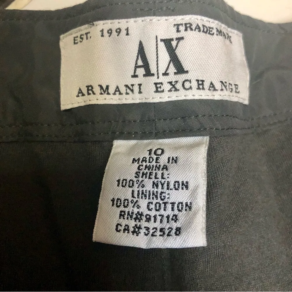 Vintage Y2K Armani Exchange AX Utility Cargo Pants Parachute Dark Olive Green 10 Black - Image 8