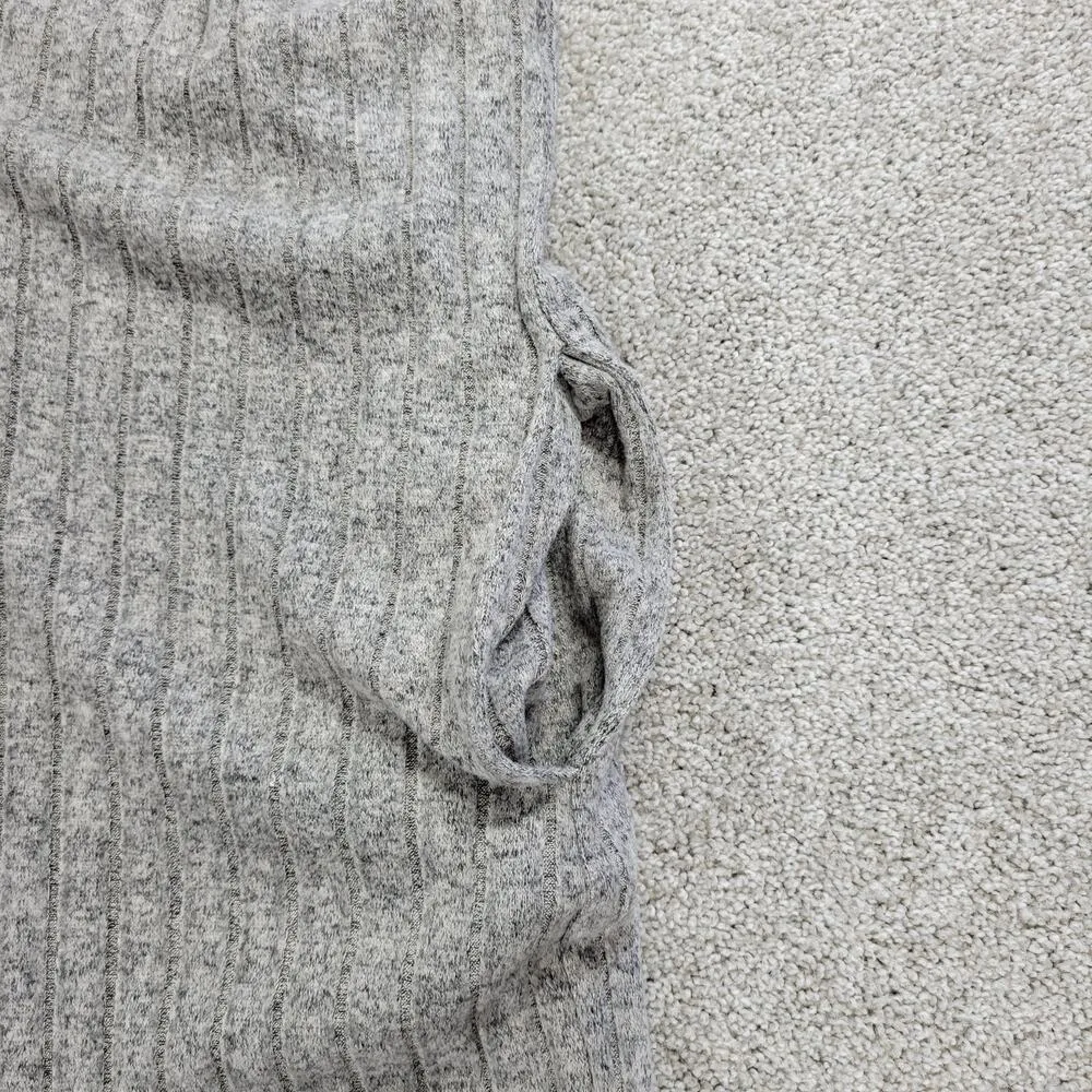 Mina Lisa Jumpsuit Womens L Gray Ribbed Wide Leg Baggy Oversized Stretchy Lounge Size L - Image 10