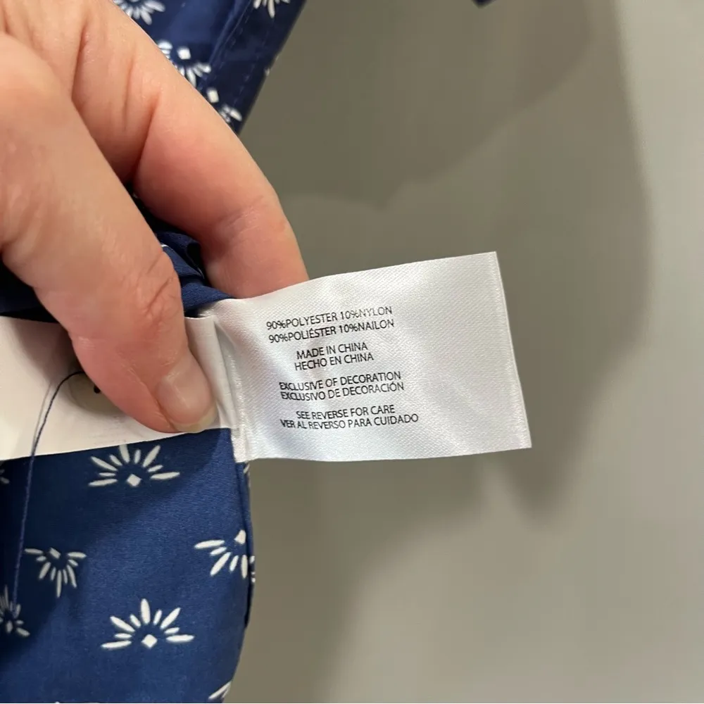 Eddie Bauer Women's Size XS Navy White Adventure Shirt Button Blouse UPF 50 NEW - Image 6