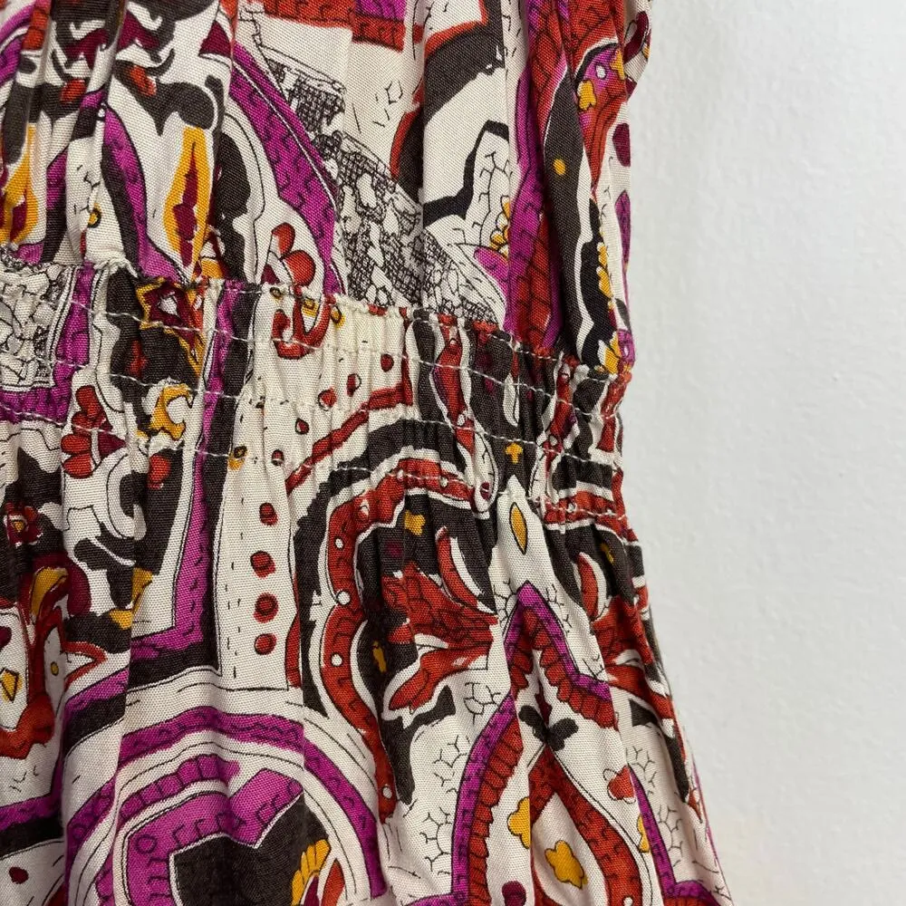 Boho Paisley Ombre Strappy Lightweight Long Maxi Dress Flowy women M - Image 4