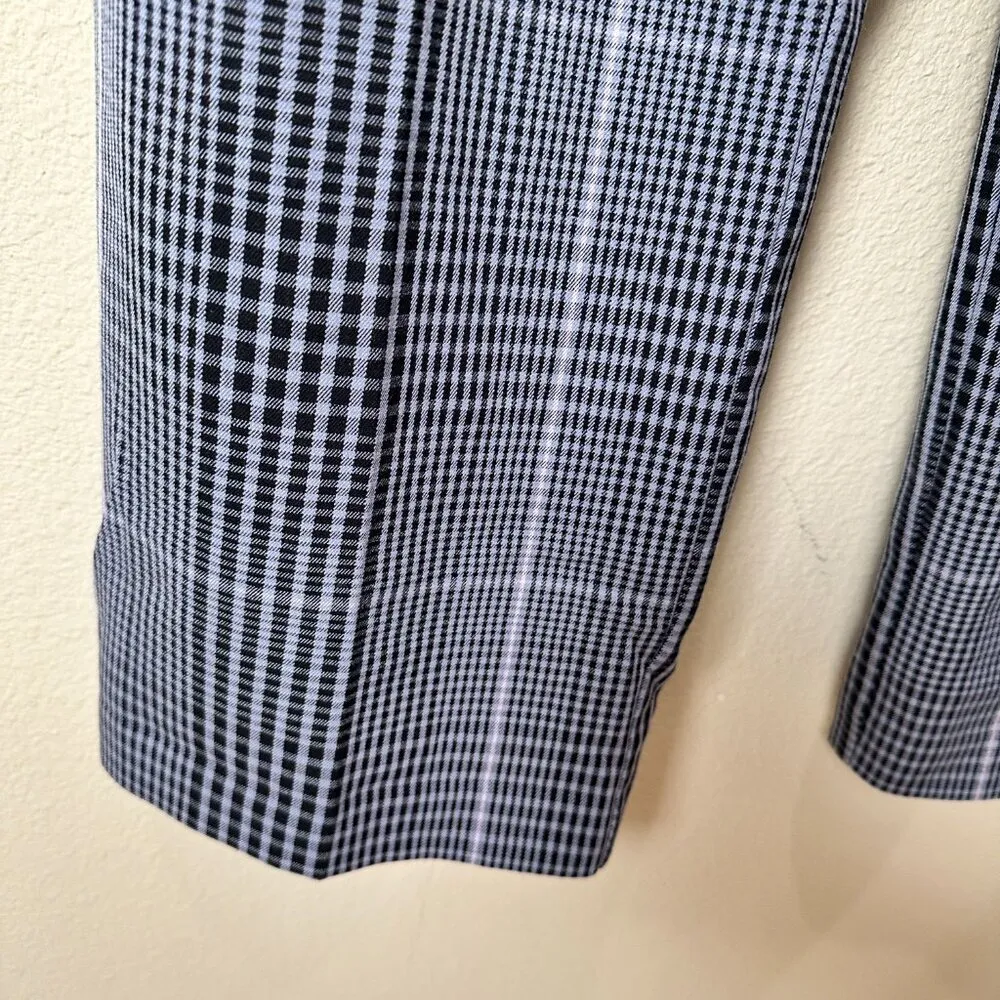 A NEW DAY Stretch Plaid Trousers Dress Pants Wide Legs Size 2 Self belt - Image 4