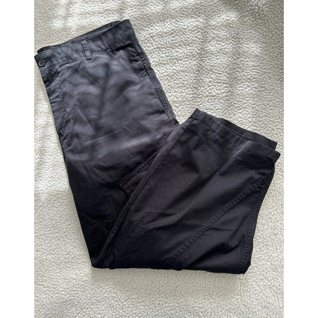 MADEWELL$128 Seamed Barrel-Leg Utility Pant Jet Black Garment-Dyed Twill Size 16 - Image 9