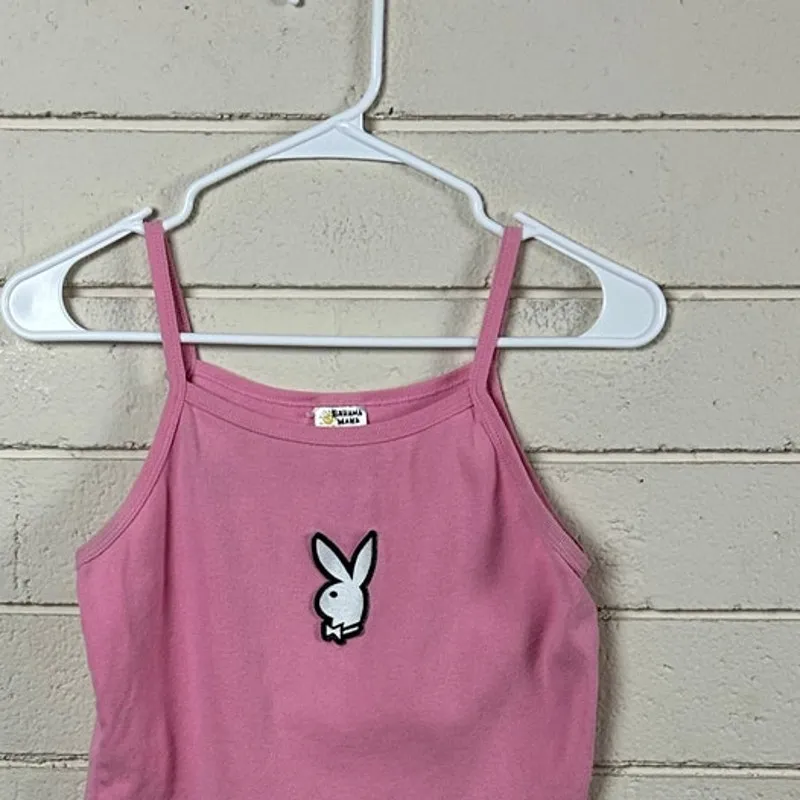 Playboy Logo Pink Cropped Tank size L - Image 4