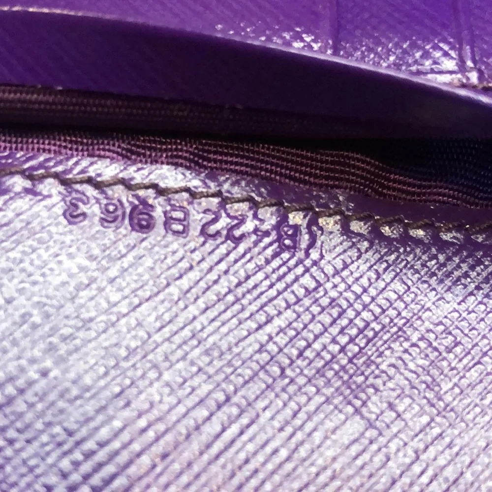 SALVATORE FERRAGAMO Gancini Purple Leather Bifold Full Zip Coin Section Wallet - Image 10