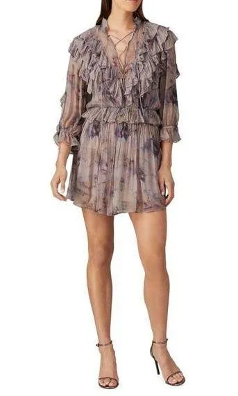 white lace dress mid length Tenna Floral Lace Bustier Midi Dress