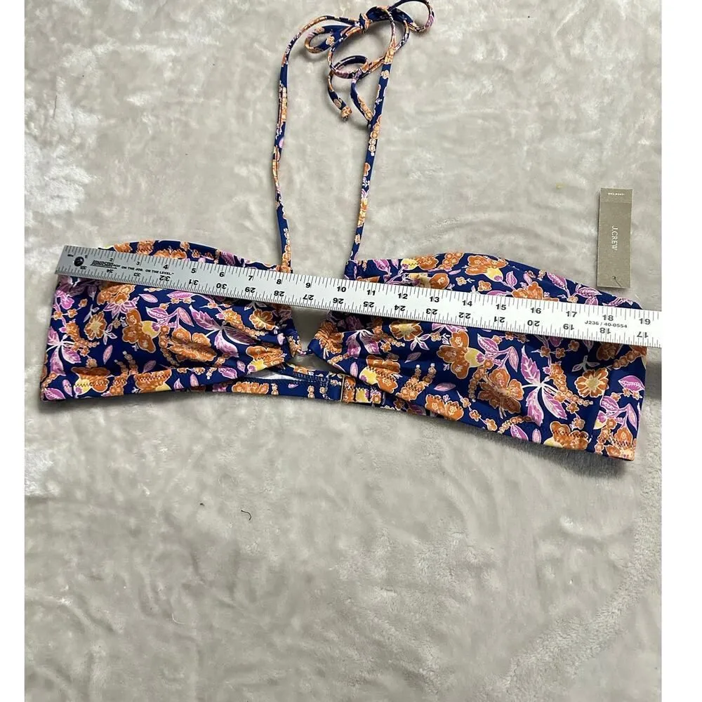 J.Crew 2 Piece Bikini Set Women's Plus 2X Blue Orange Pink Halter NWT - Image 8