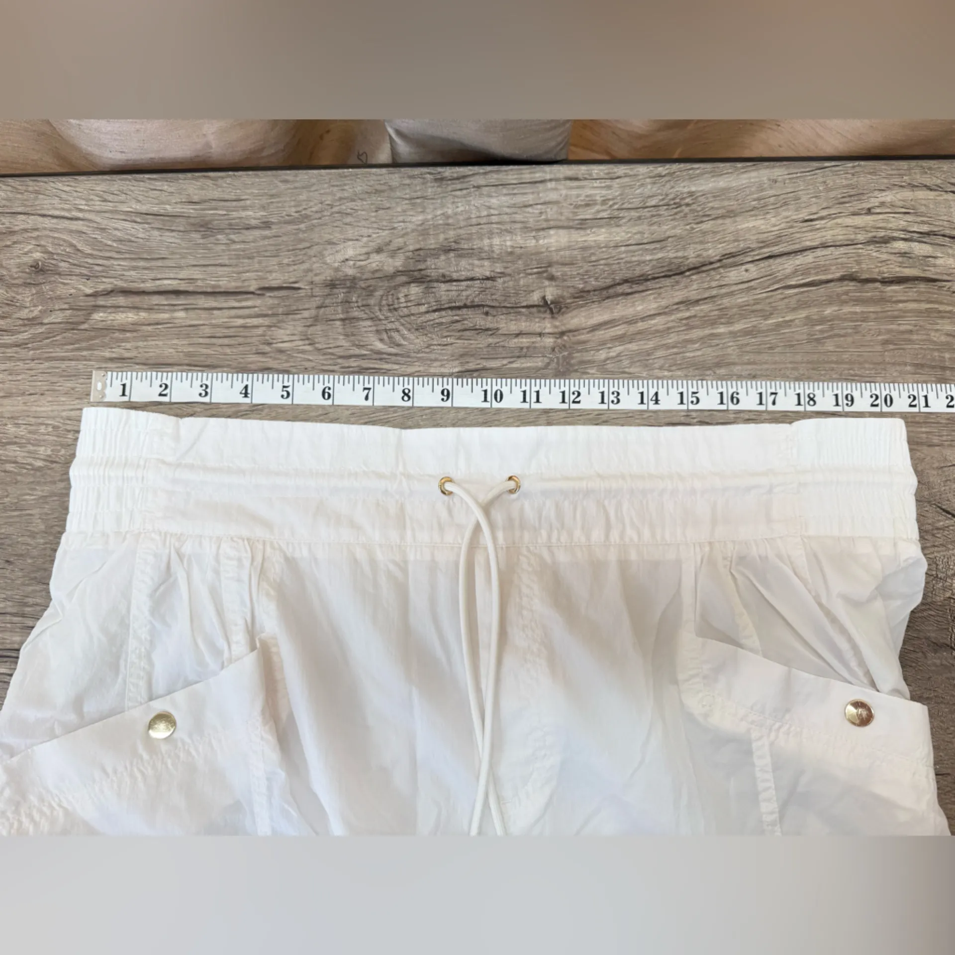 Athleta Alicia Keys‎ Magnolia White Keys High Waist Utility Cargo Pant Sz 20 - Image 5