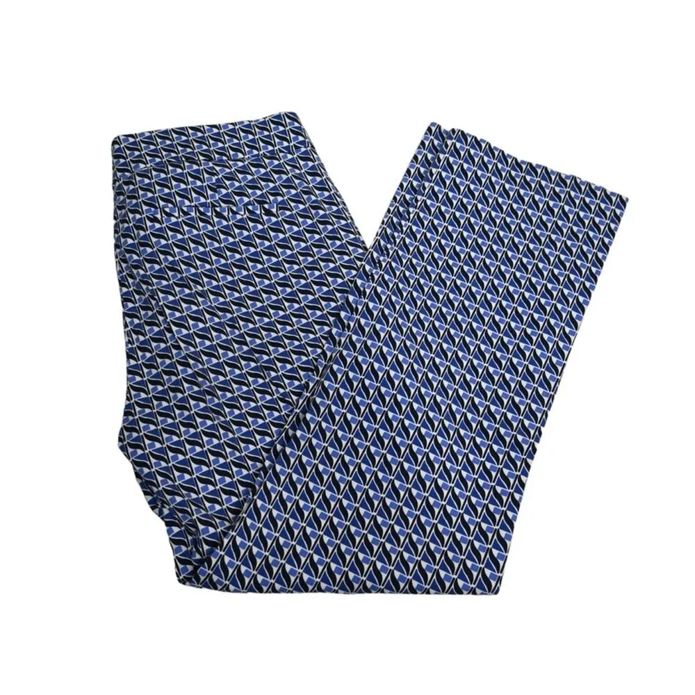 J. Crew Womens 2 Campbell Capri Crop Pants in Abstract Wave Blue - Image 4