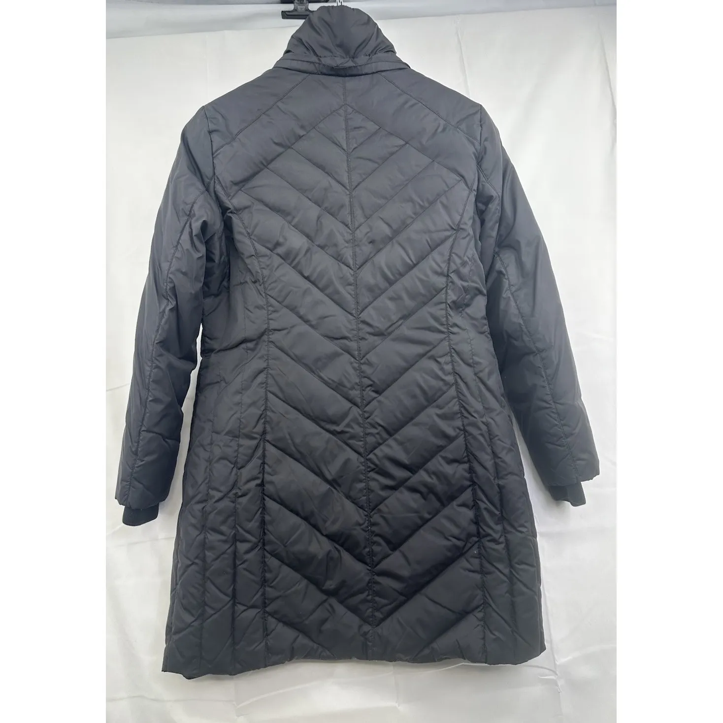 Michael Kors Women's Packable Down Fill Long Black Puffer Jacket Coat L  Warm - Image 2