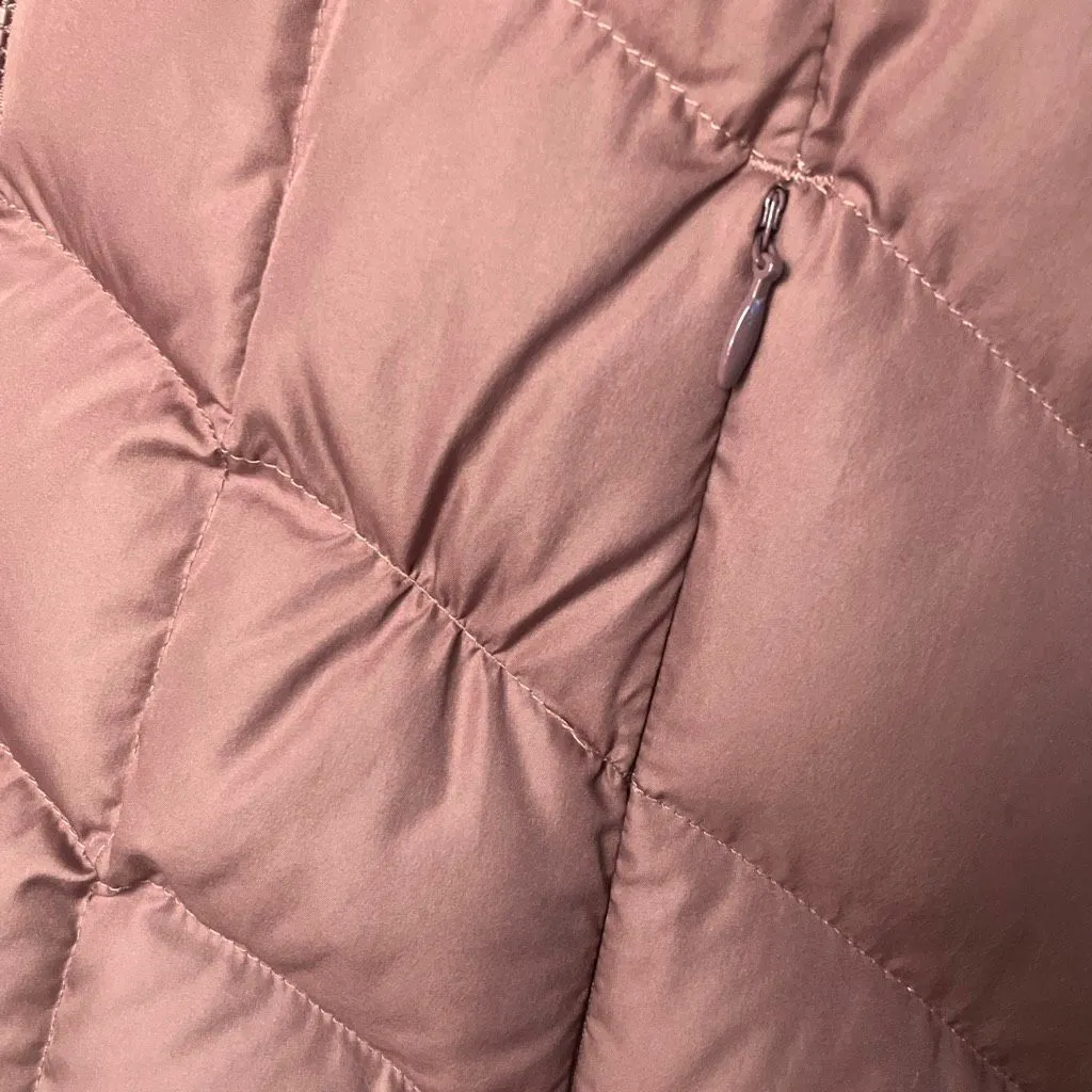 Eddie Bauer Down Filled Dusty Rose Quilted Puffer Vest Size M Hiking #762 - Image 7