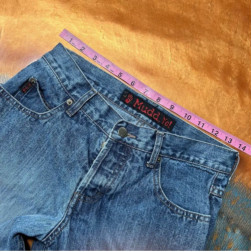 Vintage Mudd Jeans Kick Flare Capri Jeans size 5 Y2K 2000s - Image 10