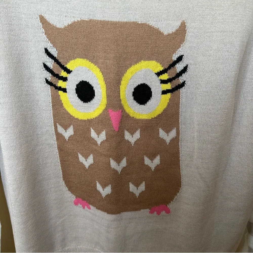Love by Design Owl Lightweight Crewneck Pullover Acrylic Sweater Sz M NWT - Image 2