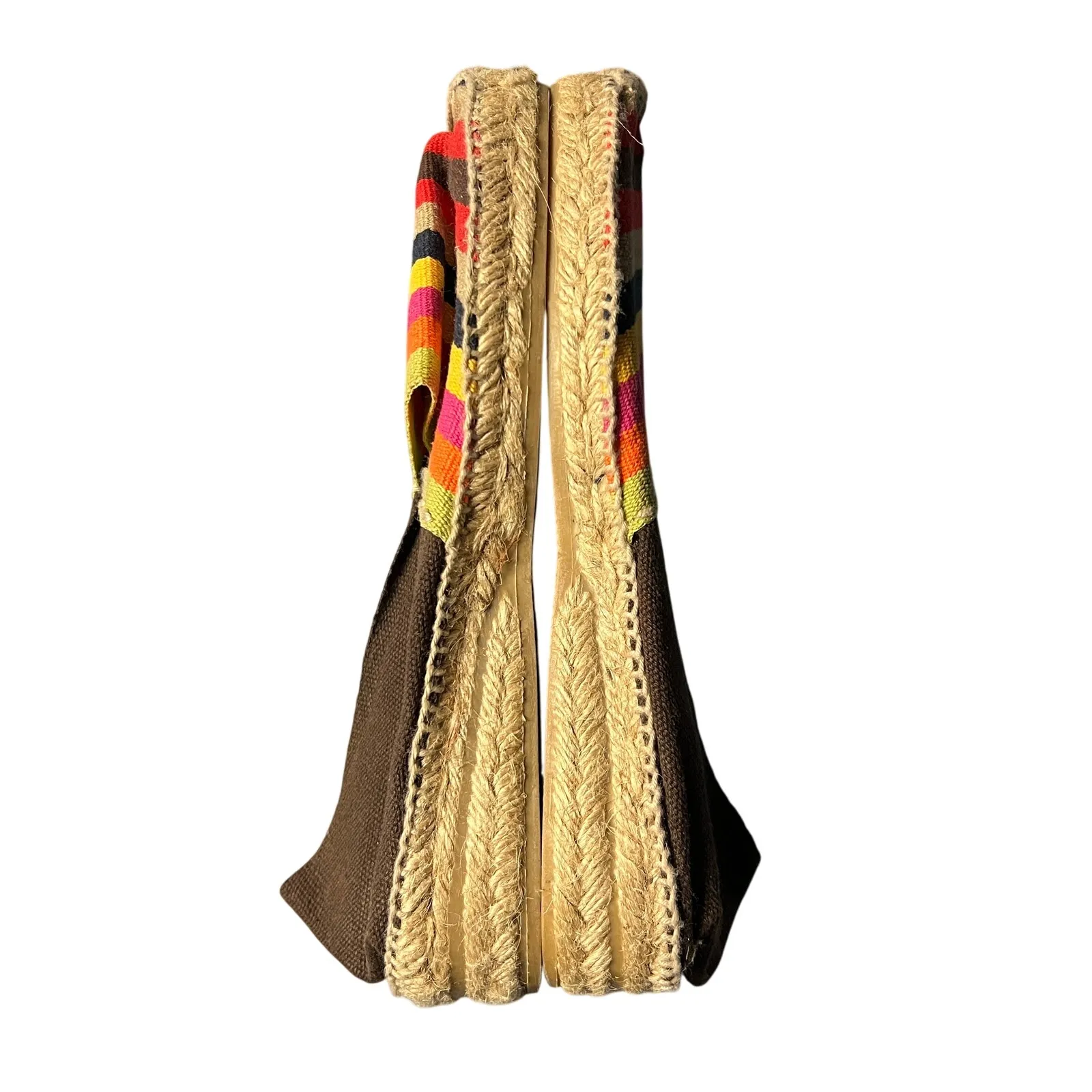 Flat Espadrilles Womens Size 38/7.5 Colorful Boho Hippie Casual Event Festival Orange - Image 5